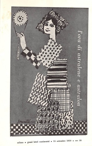 Illustrata Brunetta Grand Hotel Continental Milano Astralene Astralon 1959