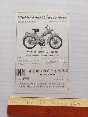 IMN Paperino 49 Super Lusso depliant italiano anni 50 originale