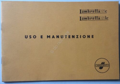 Innocenti - Lambretta 125 B - Libretto uso e manutenzione …