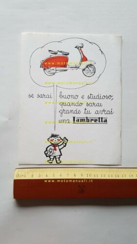 Innocenti Lambretta 125-150 LI carta assorbente gadget originale anni '50