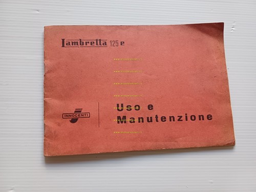 Innocenti Lambretta 125 e manuale uso manutenzione libretto italiano originale