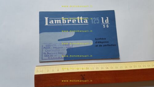 Innocenti Lambretta 125 LD 1956 depliant FRANCESE originale