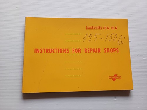 Innocenti Lambretta 125 Li -150 Li 1959 manuale officina originale …