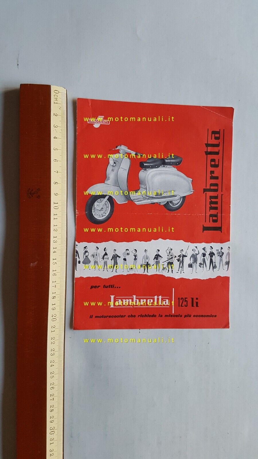 Innocenti Lambretta 125 Li 1959 depliant originale italiano brochure