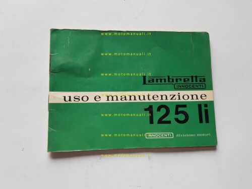 Innocenti Lambretta 125 Li 3° Serie 1964 manuale uso manutenzione …