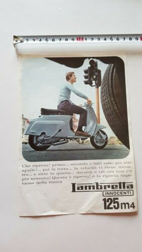 Innocenti Lambretta 125 m4 1964 depliant originale ITALIANO epoca brochure