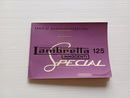 Innocenti Lambretta 125 Special 1965-66 manuale uso manutenzione originale