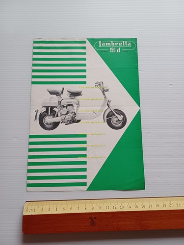 Innocenti Lambretta 150 d 1957 depliant italiano originale