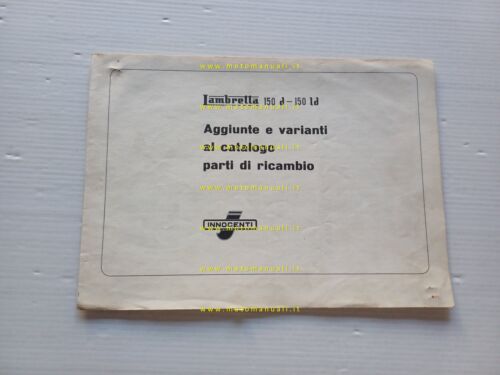 Innocenti Lambretta 150 d-ld AGGIORNAMENTO 6.1955 catalogo ricambi originale