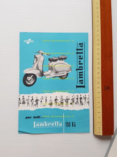 Innocenti Lambretta 150 LI 1958 depliant italiano originale