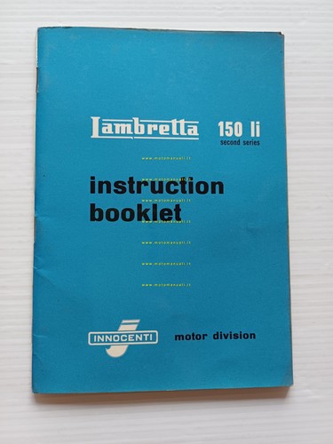 Innocenti Lambretta 150 LI 2a serie 1959 manuale uso libretto …