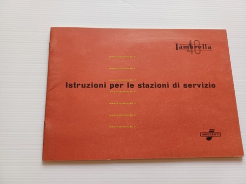 Innocenti Lambretta 48 manuale officina riparazione italiano ORIGINALE
