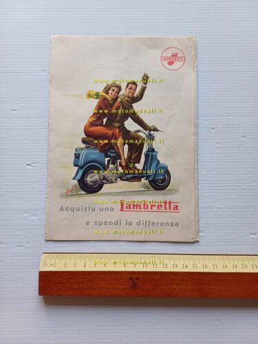 Innocenti Lambretta B 125 1950 depliant italiano originale