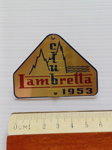Innocenti Lambretta Club anno 1953 targhetta originale