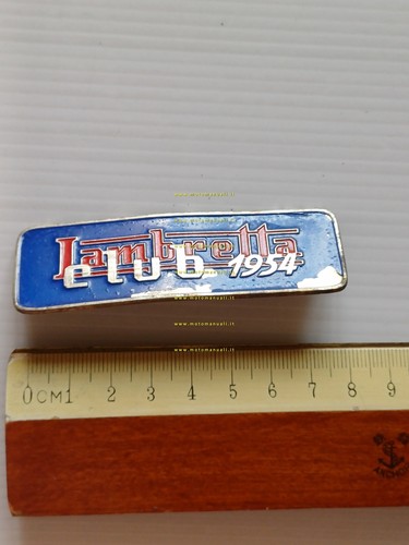 Innocenti Lambretta Club anno 1954 targhetta originale