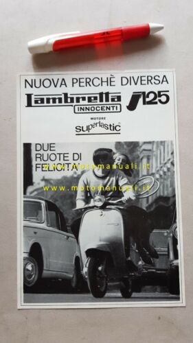 Innocenti Lambretta j 125 1964 depliant scooter originale genuine brochure