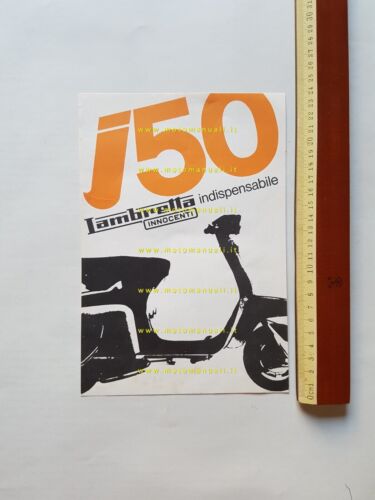 Innocenti Lambretta J 50 1964 depliant originale scooter brochure prospekt