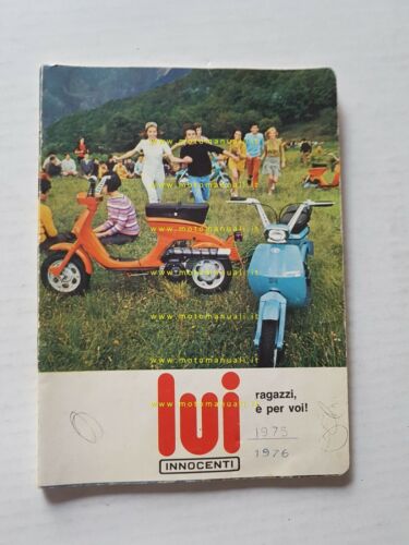 Innocenti Lambretta LUI quaderno scolastico promozionale originale no depliant
