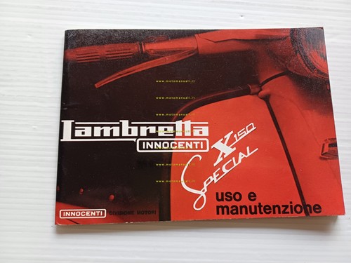 Innocenti Lambretta X 150 Special 1966-67 manuale uso manutenzione originale