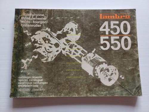 Innocenti Lambro 450 - 550 1965 motocarro catalogo ricambi originale
