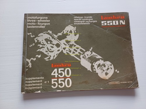 Innocenti Lambro 450-550 1967 catalogo ricambi originale -supplemento Lambro 550