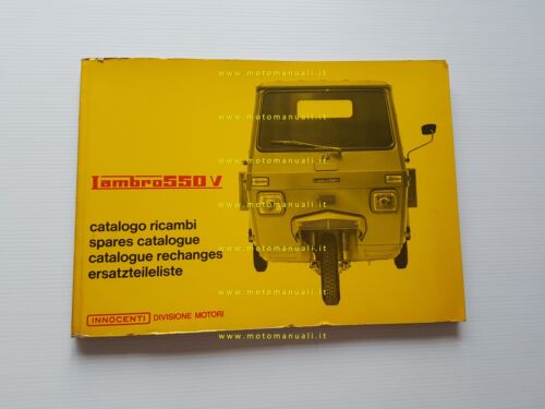 Innocenti Lambro 550 V 1969 catalogo ricambi ORIGINALE parts catalogue