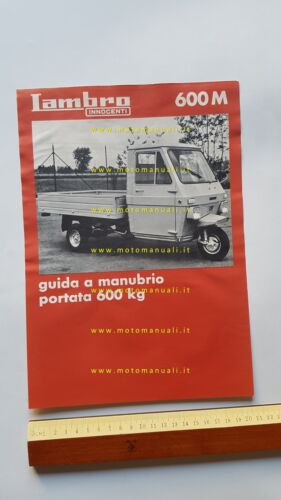 Innocenti Lambro 600 M Guida Manubrio depliant originale italiano