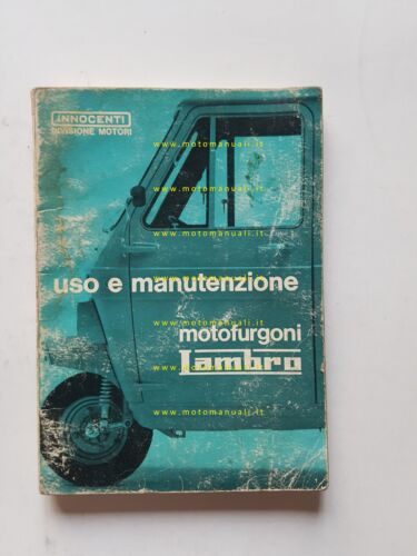 Innocenti Lambro 600 V-M - 500 ML 1970 manuale uso …