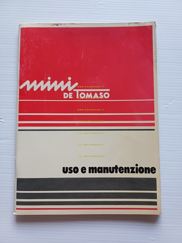 Innocenti Mini De Tomaso 1980 manuale uso manutenzione libretto originale