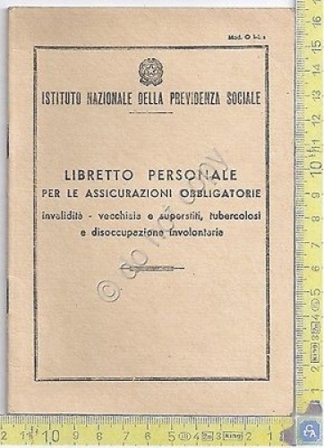 INPS - Istituto Nazionale Previdenza Sociale - Libretto personale - …