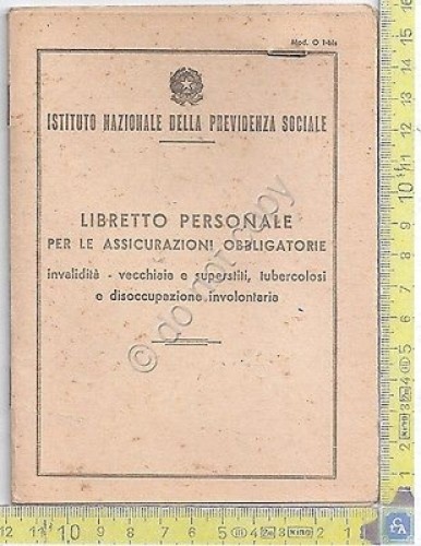 INPS - Istituto Nazionale Previdenza Sociale - Libretto Personale - …