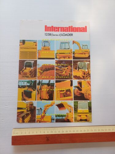 International 125B Loader pala caricatrice cingolata anni 70 depliant originale