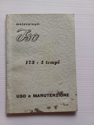 ISO 175 4T 1956 manuale uso manutenzione libretto istruzioni italiano …