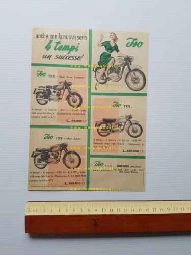 ISO produzione modelli 175 - 125 4 tempi 1956 depliant …