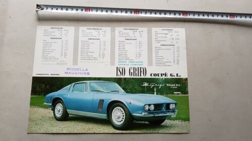 Iso Rivolta Grifo - Coupè GT 1965 depliant originale multilingua …
