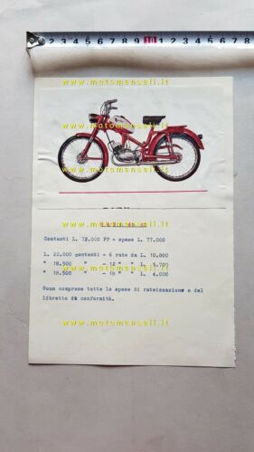 Italjet 48 BABY 1962 depliant moto originale ciclomotore brochure moped