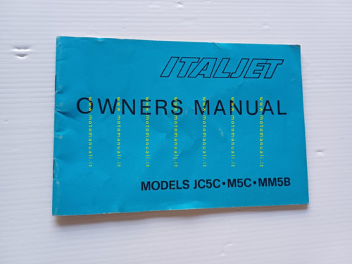 Italjet 50 JC5C-M5C-MM5B Minicross 1980 manuale uso libretto inglese originale