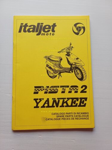 Italjet 50 Pista 2-Yankee scooter 1995 catalogo ricambi originale