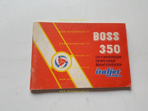 Italjet Boss 350 1983 manuale uso manutenzione libretto originale owner's …
