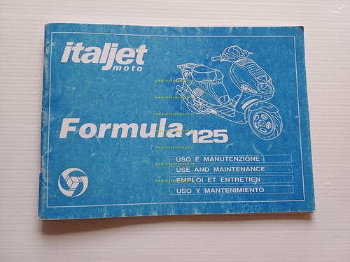 Italjet Formula 125 scooter manuale uso manutenzione libretto originale