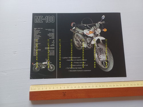 Italjet (Indian) ME 125 - ME 100 1974 depliant USA …