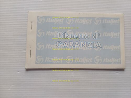 Italjet libretto garanzia originale nuovo no depliant brochure