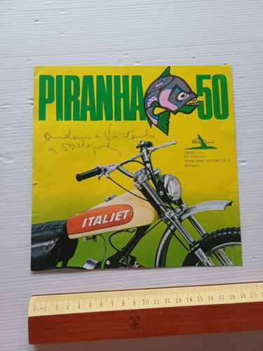 Italjet Piranha 50 1972 depliant italiano originale