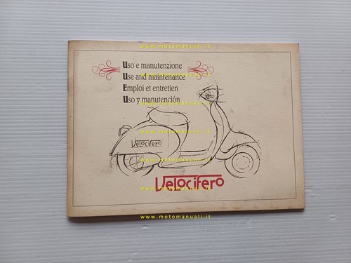 ITALJET Velocifero 50 1996 manuale uso manutenzione libretto originale