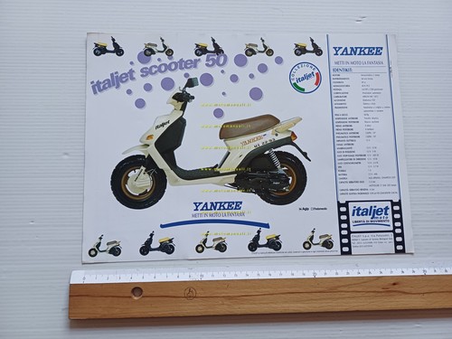 Italjet Yankee 50 scooter 1993 depliant italiano originale