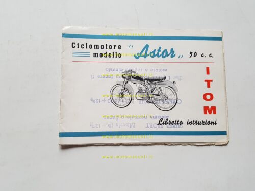 Itom Astor Sport 50 3M manuale uso manutenzione + catalogo …