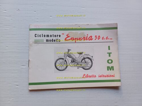 Itom Esperia 50 manuale uso manutenzione + catalogo ricambi originale