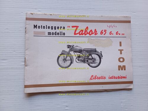 Itom Tabor 65 manuale uso manutenzione + catalogo ricambi originale