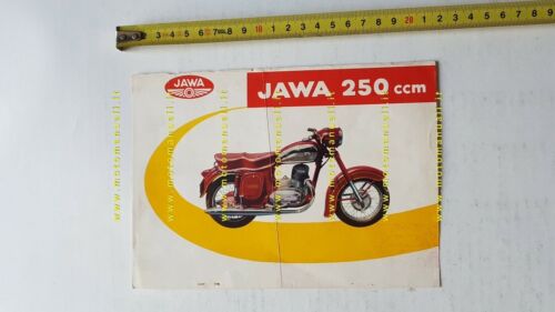 Jawa 250 1961 depliant moto spagnolo originale brochure
