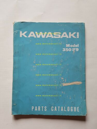 KAWASAKI 350 F-9 1971 catalogo ricambi originale spare parts catalogue